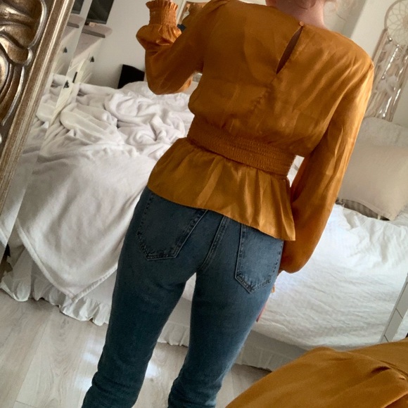 Silk Peplum Blouse - Picture 2 of 4